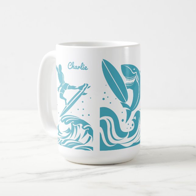 Taza De Café Nombres personalizados Mugs de superusuario (Anverso izquierdo)