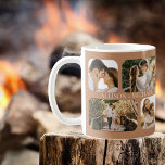 Taza De Café Nombres simples de parejas de fotos Minimalistas d<br><div class="desc">Ideal para El día de San Valentín, bodas, compromisos o celebraciones diarias de amor con tu otro significativo, este diseño presenta cuatro fotos de borde redondeado por costado (dos cuadrados pequeños y dos rectángulos) y los nombres de la pareja en el centro de las cuatro fotos repetidas en ambos lados....</div>