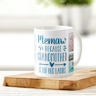 Taza De Café Nombres y Collages de fotos de nietos divertidos M