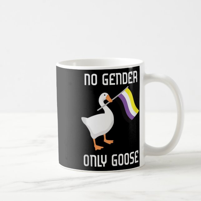 Taza De Café Nonbinary Goose No Gender Pride Flag Lgbtq Gay Pri (Derecha)