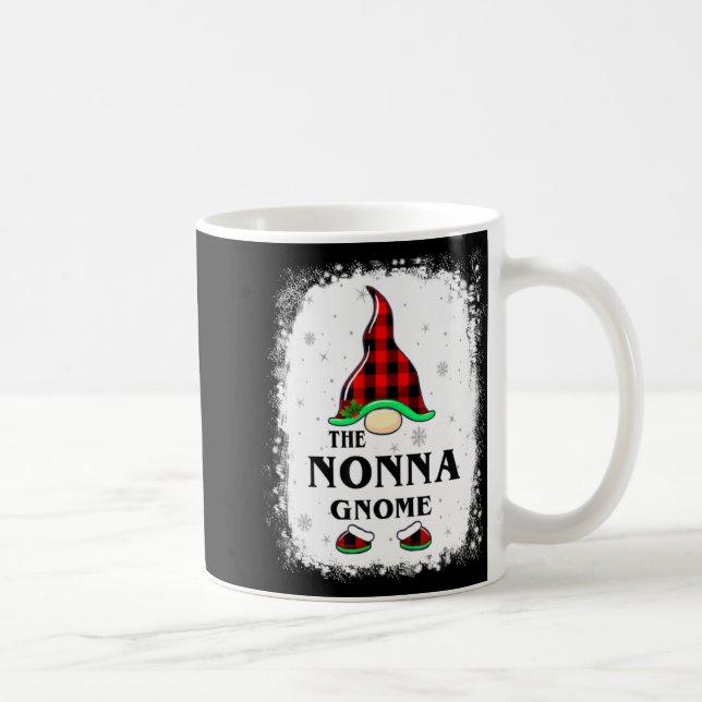 Taza De Café Nonna Gnome Buffalo Plaid Matching Family Xmas Paj (Derecha)