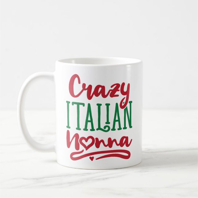 Taza De Café Nonna italiana loca (Izquierda)
