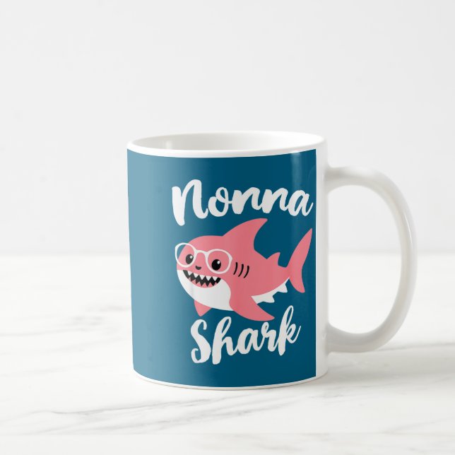 Taza De Café Nonna Shark Mother's Day Grandma Funny  (Derecha)