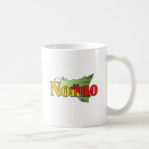Taza De Café Nonno con el mapa de Sicilia