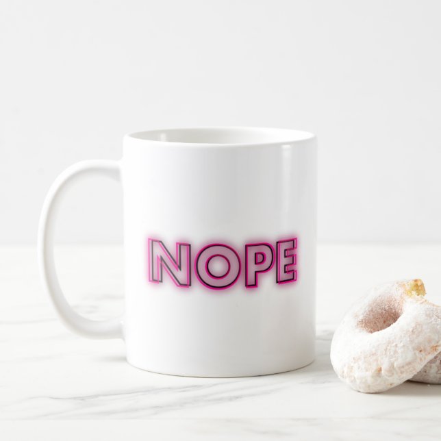 Taza De Café NOPE Coffee Mug (Con donut)