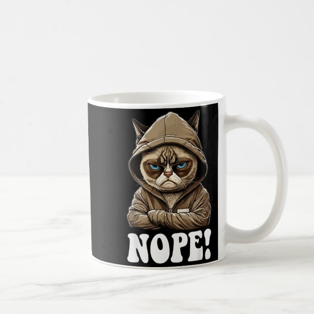 Taza De Café Nope! Nope - Employee Work Colleagues Teenager Cat (Derecha)