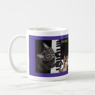 Taza De Café Nora El Gato De Piano