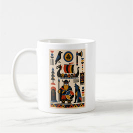 Taza De Café Nordic Legends – Geometric Art Mug