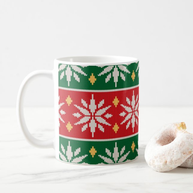 Taza De Café Nordic Noel Knit (Con donut)