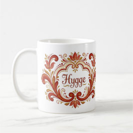 Taza De Café  Nordic Rosemaling Mug, “Hygge” Scandinavian Coz