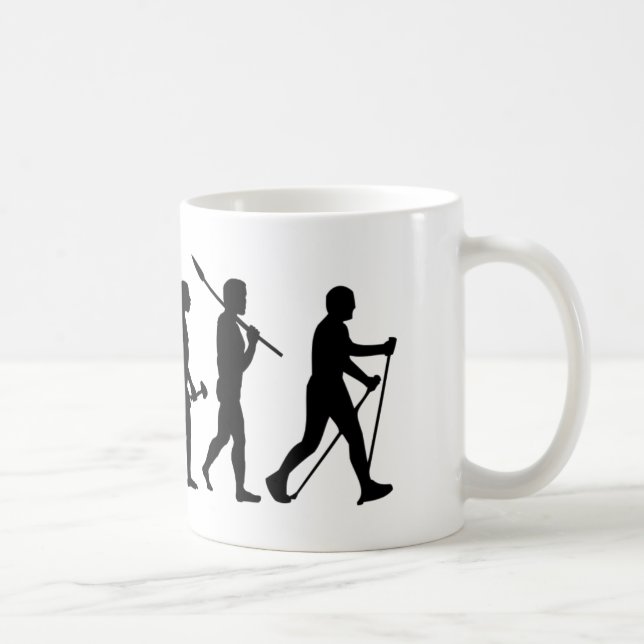 Taza De Café Nordic Walking Evolutionstheorie des Gehens (Derecha)