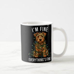 Taza De Café Norfolk Terrier Navidad Estoy Bien Todo Está Bien