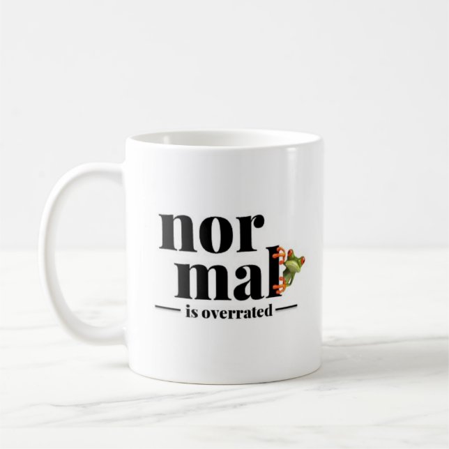 Taza De Café NORMAL ES EXCESIVAMENTE Inspirador Mug (Izquierda)