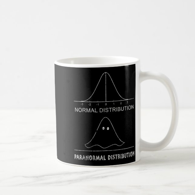 Taza De Café Normal Paranormal Distribution Funny Math Ghost Ha (Derecha)