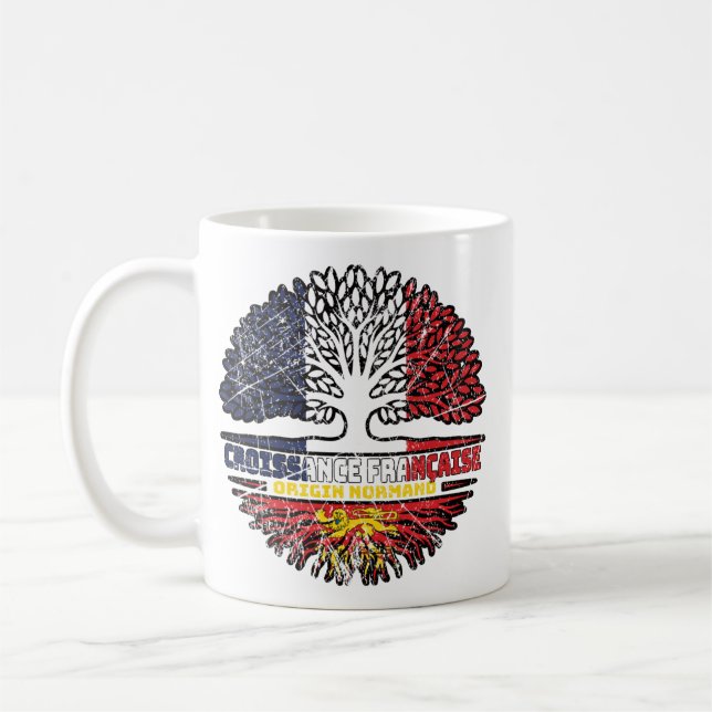 Taza De Café Normandía Francia Francesa Francia Árbol bandera d (Izquierda)