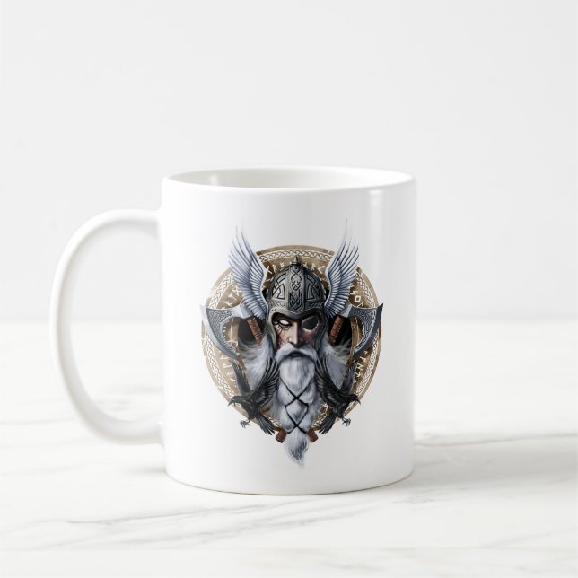 Taza De Café Norse Warrior God Odin (Izquierda)