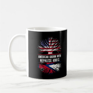 Taza De Café Norteamericano creció con raíces nepalesas bandera