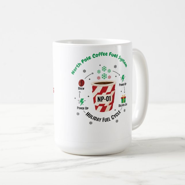 Taza De Café “North Pole Coffee Fuel System – Funny Christmas M (Anverso derecho)