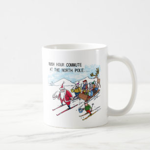 Taza De Café North Pole Rush Hour zumbido de la mano izquierda