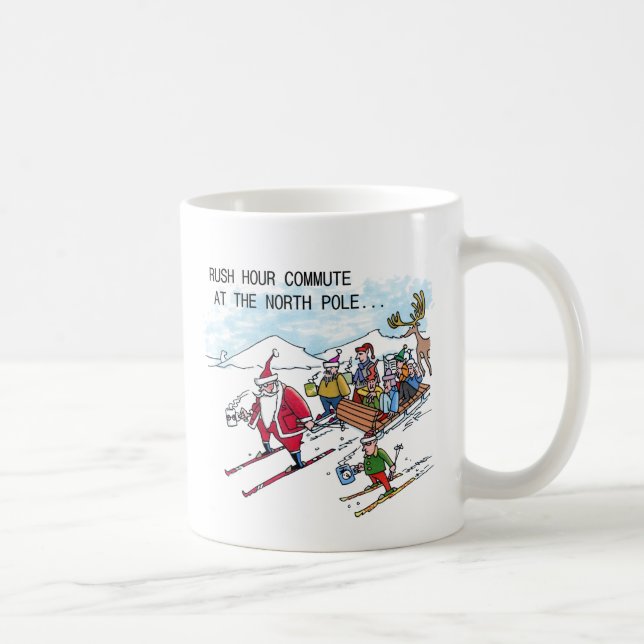 Taza De Café North Pole Rush Hour zumbido de la mano izquierda (Derecha)