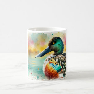 Taza De Café Northern Shoveler Duck 210624AREF124 - Watercolor