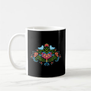 Taza De Café Noruega escandinava Rosemaling Noruega