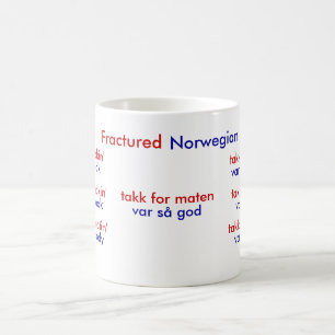 Taza de café noruega fracturada