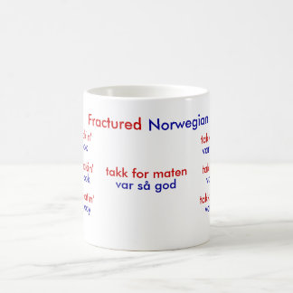 Taza de café noruega fracturada