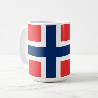 Taza De Café Noruega, pabellón noruego, con escudo de armas
