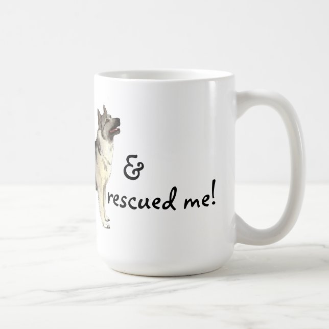 Taza De Café Noruego Elkhound del rescate (Derecha)