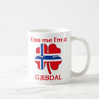 Taza De Café Noruegos personalizada me besan que soy Gjesdal