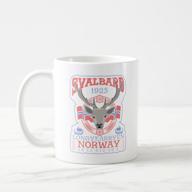 TAZA DE CAFÉ NORWAY SVALBARD LONGYEARBYEN - SVALBARD REINDEER (Izquierda)