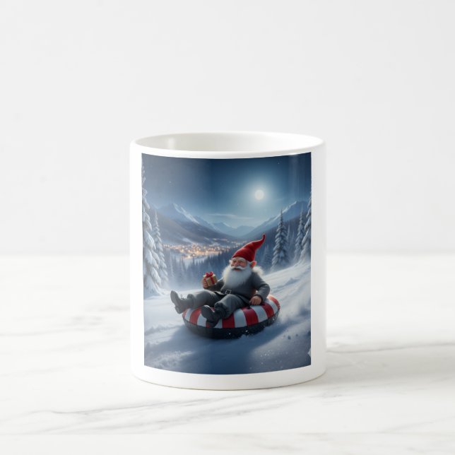 Taza De Café Norwegian Nisse Sledding, Coffee Mug (Centro)