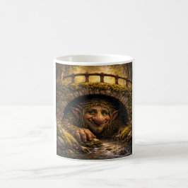 Taza De Café Norwegian Troll Hiding Under Bridge, Coffee Mug