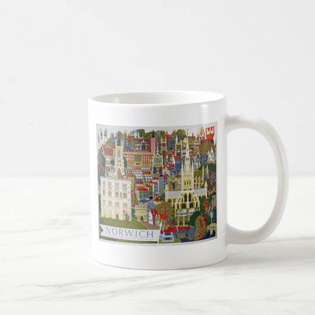 Taza De Café Norwich Inglaterra (Derecha)