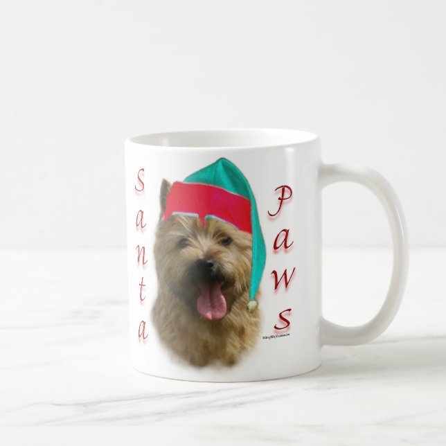 Taza De Café Norwich Terrier Santa Paws (Derecha)