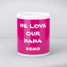 Taza De Café NOS ENCANTA NUESTRA Super Cuta Rosa NANA Bonito