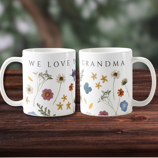 Taza De Café NOS ENCANTAMOS GRADNMA, Flores silvestres del Día  (Subido por el creador)