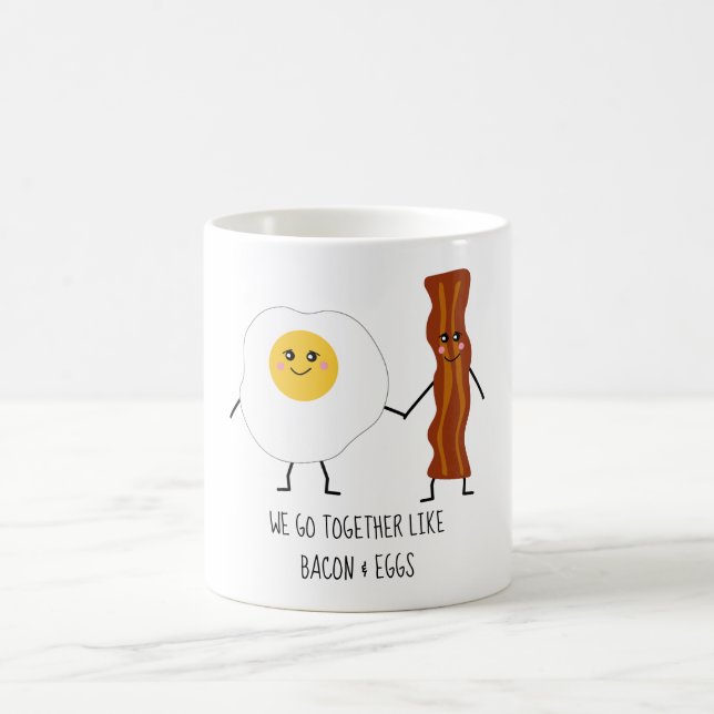 Taza De Café Nos juntamos como Bacon y Huevos Cute Kawaii (Centro)