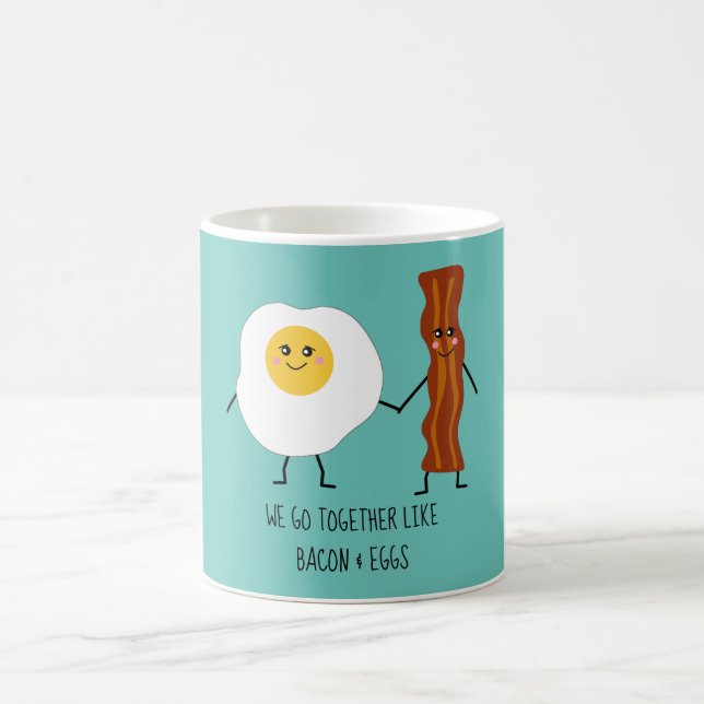 Taza De Café Nos juntamos como Bacon y Huevos Cute Kawaii (Centro)
