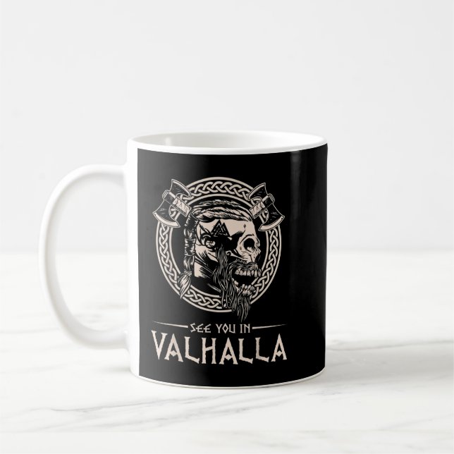 Taza De Café Nos vemos en Valhalla Vikingo (Izquierda)