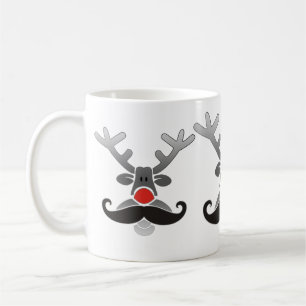 Taza De Café Nosado rojo con bigote