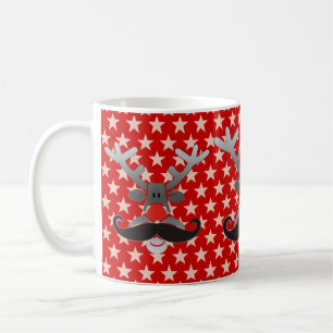 Taza De Café Nosado rojo con bigote