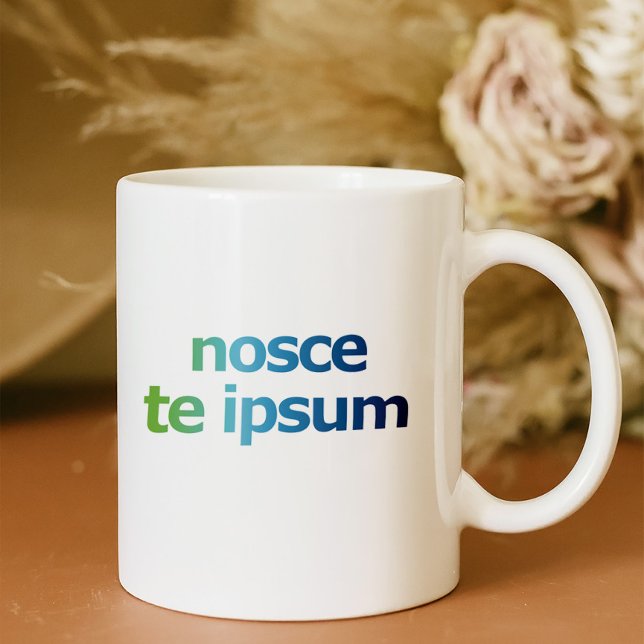 Taza De Café Nosce Te Ipsum-Know Thyself-Expressions (Subido por el creador)