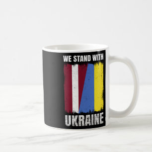Taza De Café Nosotros Apoyamos La Amistad Letona Ucraniana De U