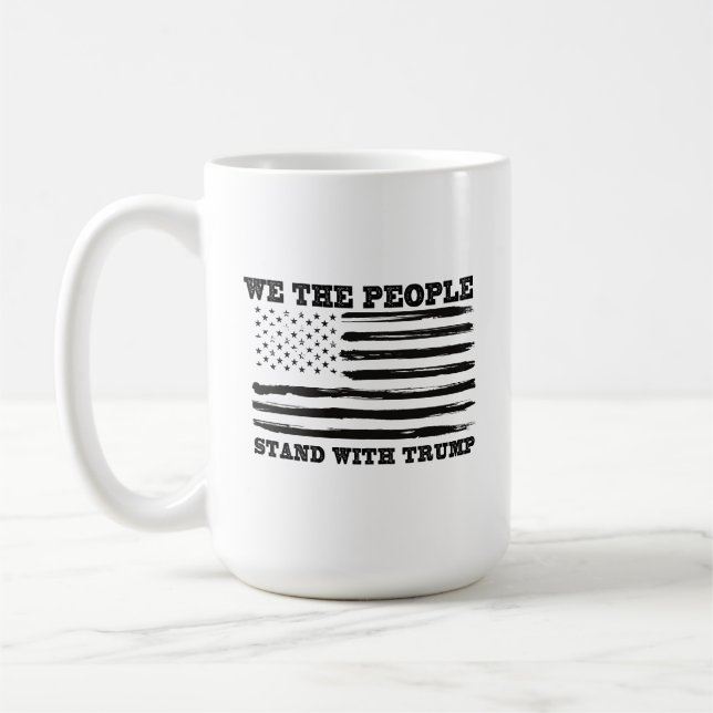 Taza De Café Nosotros, el pueblo, apoyamos el regalo de Trump (Izquierda)