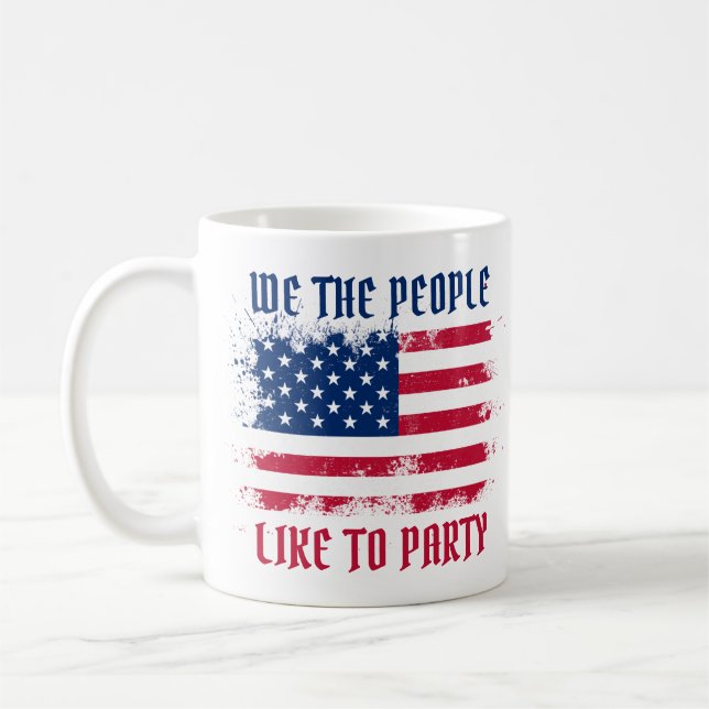 Taza De Café Nosotros, el pueblo, la Bandera de Estados Unidos  (Izquierda)