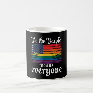 Taza De Café Nosotros El Pueblo Significa Todos Bandera de EE. 