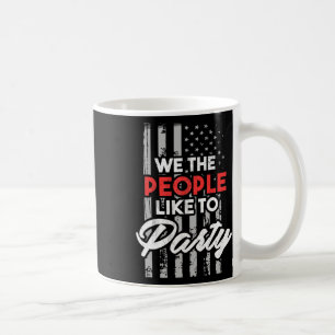Taza De Café Nosotros La Gente Como Festejar Bandera Americana 