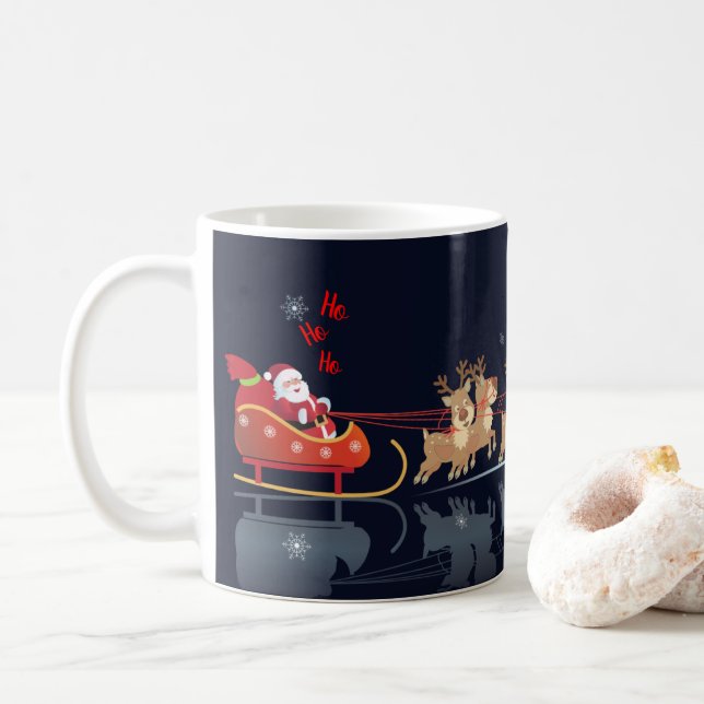 Taza De Café ¡Nosotros para Santa que espera Ho! ¡Ho! ¡Ho! (Con donut)